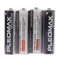 Батарейка солевая Pleomax Super Heavy Duty, AA, R6-4S, 1.5В, спайка, 4 шт.