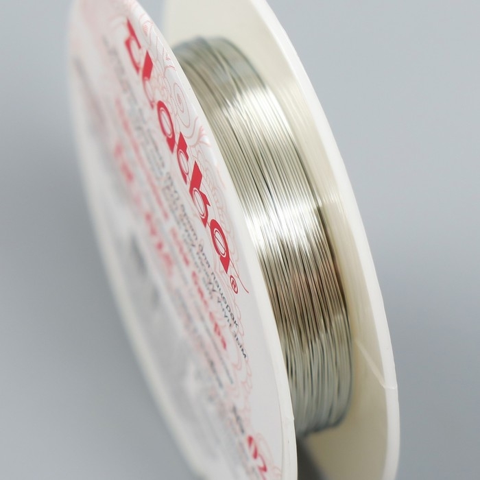 Проволока для бисера  Проволока для бисера "Gamma" 0.25 мм, 10 м, металл, серебро