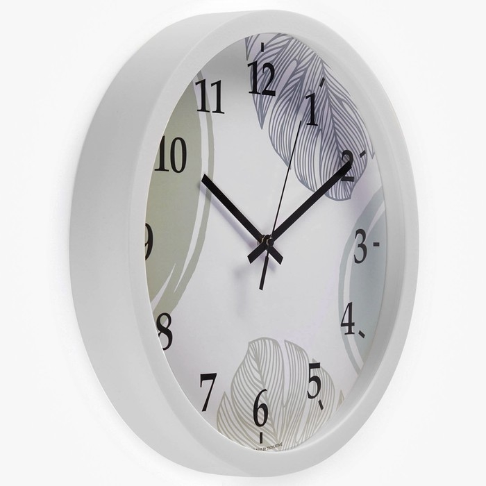 Часы настенные, интерьерные Часы настенные, интерьерные "Листья", d-30.5 см, бесшумные