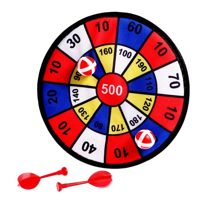 Дартс липучка «Чемпион», на липучках, МИКС Дартс липучка «Чемпион», на липучках, МИКС