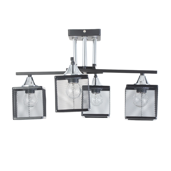 Люстра Люстра "Куб" 4х60Вт Е27 Чёрный 38,5х38,5х27см