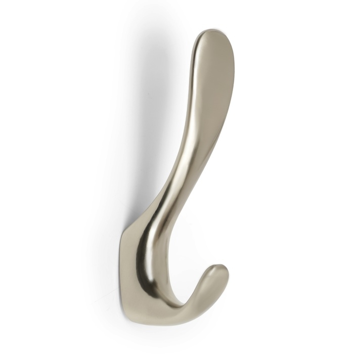 Крючок мебельный CAPPIO NOTE, двухрожковый, матовый никель Крючок мебельный CAPPIO NOTE, двухрожковый, матовый никель