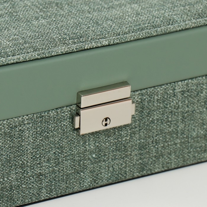 Шкатулка кожзам для украшений Шкатулка кожзам для украшений "Зелёная" комбинированная 23х17,2х9 см