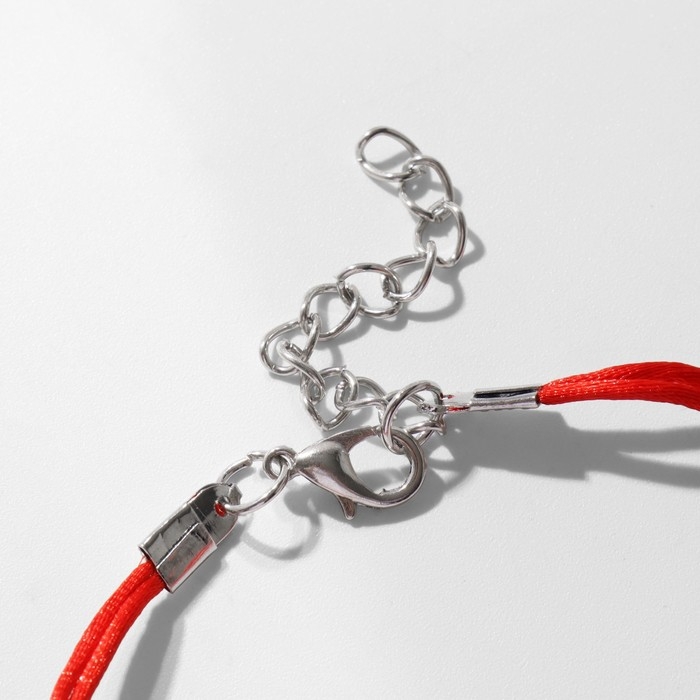 Браслет-оберег «Красная нить» талисман защиты, бусинка с глазиком, цвет синий с серебром, 18 см