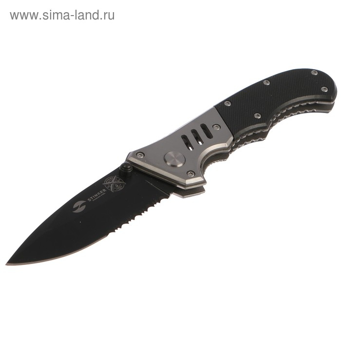 Складной нож Stinger с клипом, 80 мм, рукоять: сталь, пластик, коробка картон Складной нож Stinger с клипом, 80 мм, рукоять: сталь, пластик, коробка картон