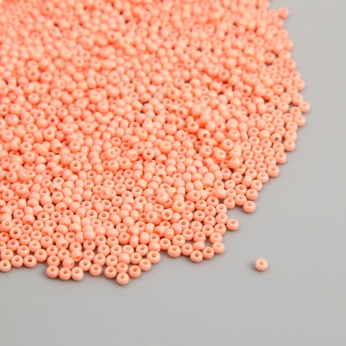 Бисер стекло 12/0  Бисер стекло 12/0 "Абрикосовый" ровный №686 450 гр