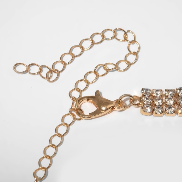 Чокер «Лёд» с жемчугом, цвет белый в золоте, 30 см Чокер «Лёд» с жемчугом, цвет белый в золоте, 30 см