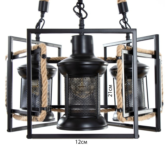 Люстра Люстра "Мейлед" 3хЕ27 черный 40х42х64см BayerLux