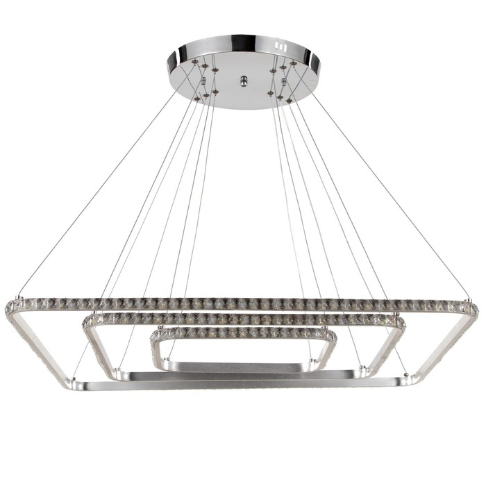 Люстра BayerLux 59913/3 LED 114Вт 4000К серебро 71х71х2-82 см Люстра BayerLux 59913/3 LED 114Вт 4000К серебро 71х71х2-82 см