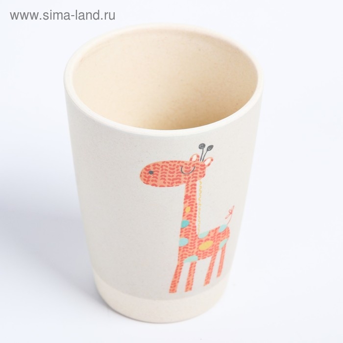Набор детской бамбуковой посуды «Жираф», тарелка, миска, стакан, приборы, 5 предметов Набор детской бамбуковой посуды «Жираф», тарелка, миска, стакан, приборы, 5 предметов