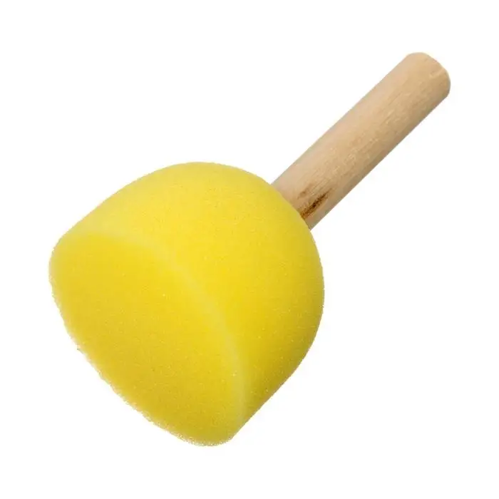 Кисть спонж, круглая, диаметр-50мм, деревянная ручка, в пакете Кисть спонж, круглая, диаметр-50мм, деревянная ручка, в пакете