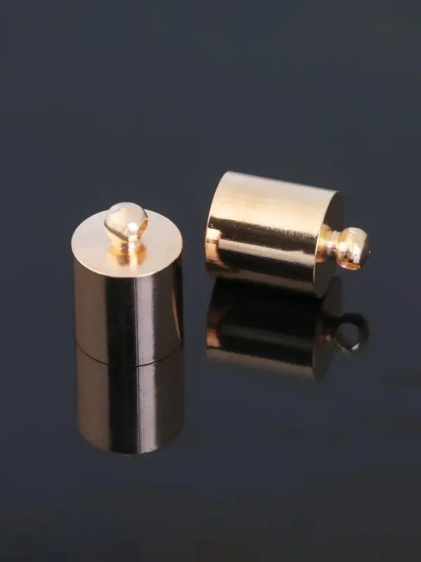 Концевик-шапочка, СМ-165,(набор 5 шт.), 1.2&times;0.8 см, d (внутренний)=0.7 см, цвет золото