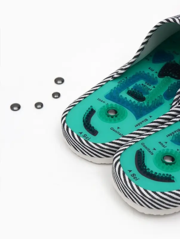 Массажёр для ног, тапочки, пара, 28 см, размер 39-43, синий