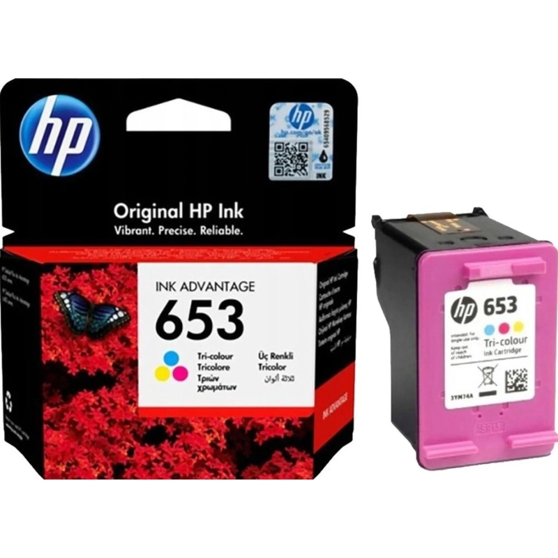 Картридж струйный HP 653 3YM74AE CMY для DeskJet Plus 6075, 6475