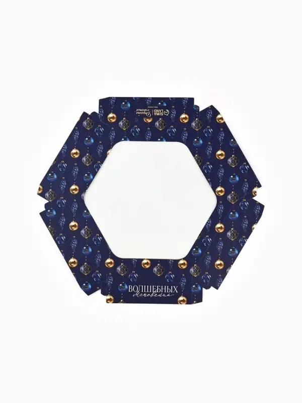 Коробка складная &laquo;Новогодние снежные шары&raquo;, 20&times;23&times;4 см