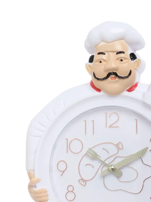Часы настенные интерьерные &laquo;Шеф&raquo;, серия: Кухня, бесшумные, плавный ход, 29.5&times;23 см, d=16.5 см, белые