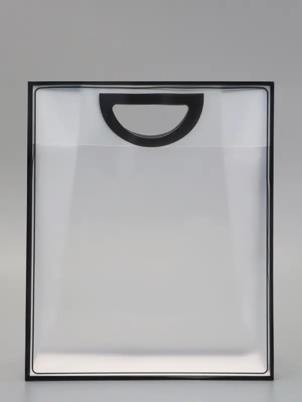 Пакет ПП с вырубной ручкой, прозрачный, 36&times;30&times;13 см, чёрный