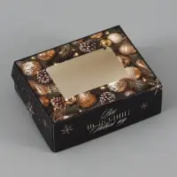 Коробка подарочная, складная 10&times;8&times;3.5 см &laquo;Новогодние игрушки&raquo;