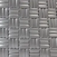 Сумка плетёная пластиковая, 23&times;11&times;30 см, серебристая