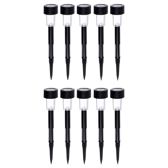 Набор садовых светильников на солнечной батарее «Цилиндр», 4.5 × 30 × 4.5 см, 1 LED, свечение белое, 10 шт. Набор садовых светильников на солнечной батарее «Цилиндр», 4.5 × 30 × 4.5 см, 1 LED, свечение белое, 10 шт.