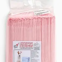 Пеленки впитывающие &laquo;Мой выбор&raquo; 60&times;60 см, целлюлозные, набор 30 шт., розовые