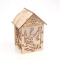 Ёлочная игрушка &laquo;Олень&raquo; 14&times;10 см, подвеска, от батареек AG10&times;3, свечение тёплое белое