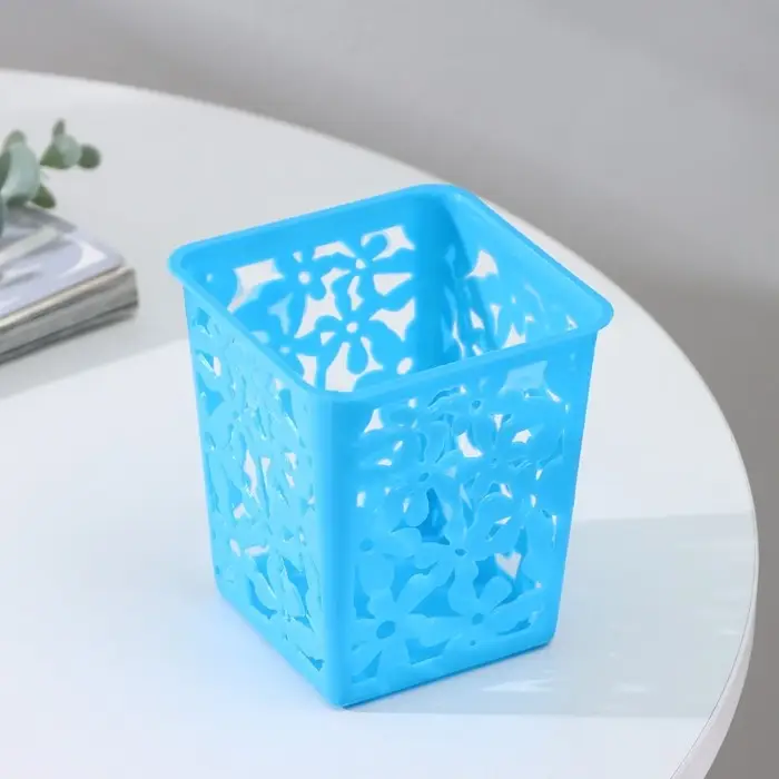 Корзина для хранения «Цветы», пластик, 9×9×10 см, МИКС Корзина для хранения «Цветы», пластик, 9×9×10 см, МИКС