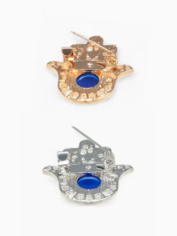 Брошь-оберег &laquo;Рука Хамса&raquo;, синий, МИКС