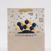 Пакет подарочный &laquo;С Днём рождения. Торт машинка&raquo;, 23&times;27&times;11.5 см