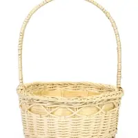 Корзина плетёная для хранения Splet, ротанг, с ручкой, бежевая, набор 3 шт.