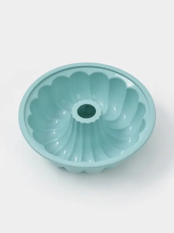 Форма для выпечки Доляна &laquo;Немецкий кекс. Завиток&raquo;, силикон, d=20 см, внутренний d=18.5 см, голубой, сиреневый