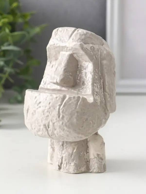 Подсвечник для тонкой свечи «Истукан», 12.5×7×8 см, под камень
