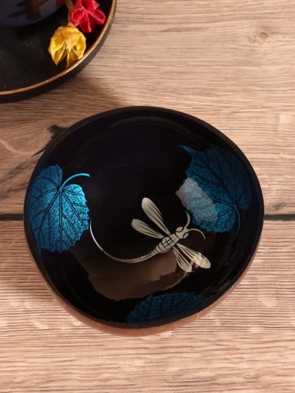 Чаша Чаша "Стрекоза" 14х14х6 см, кокос