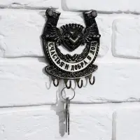 Ключница настенная подкова &laquo;Счастья и добра&raquo;, 10.3&times;12.5 см