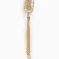 Щётка массажная для тела, из натуральной щетины, двусторонняя, с ручкой, гладкая