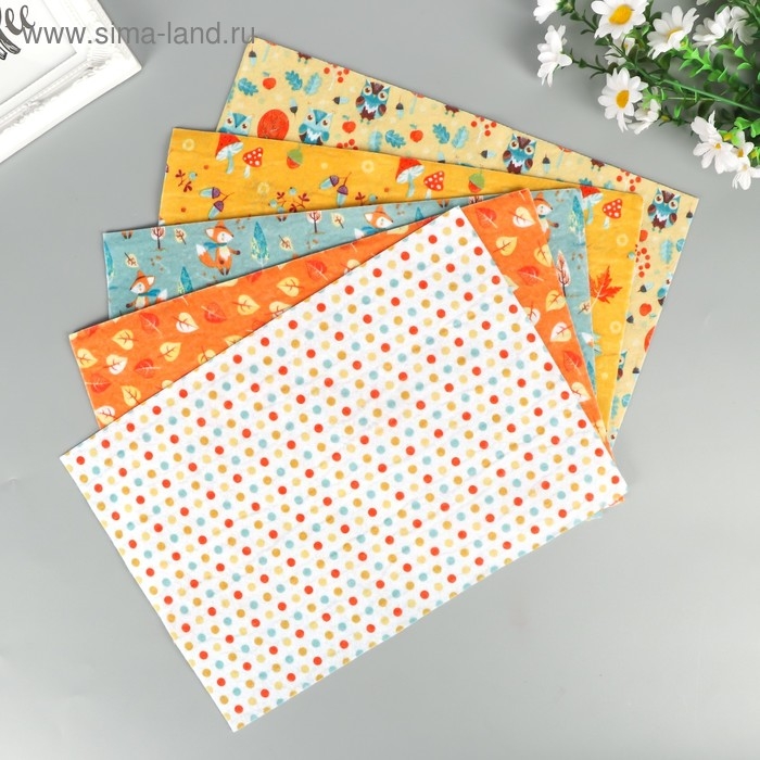 Фетр декоративный   Фетр декоративный  "Времена года. Осень" 1 мм, 21х29,7 см (5 шт)