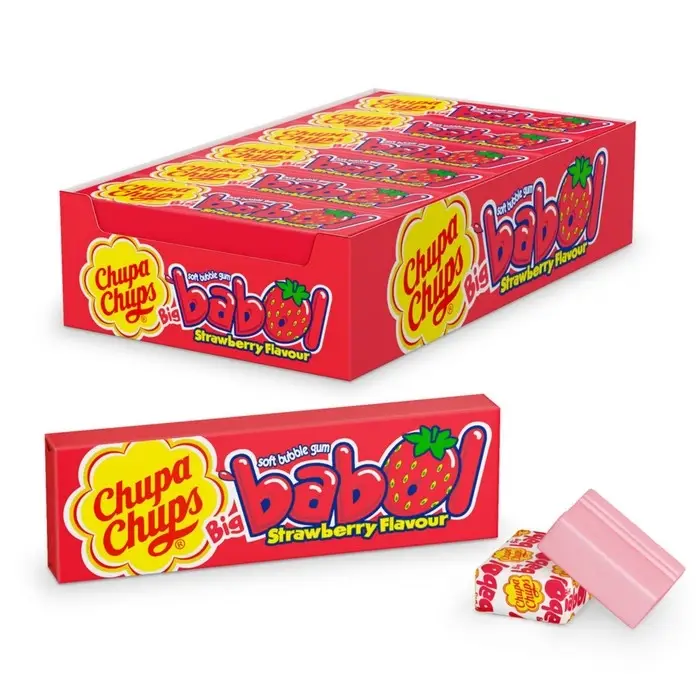Жевательная резинка Chupa-Chups big babol клубника, 21 г Жевательная резинка Chupa-Chups big babol клубника, 21 г