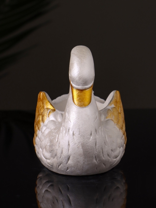 Кашпо Кашпо "Лебедь" 9х10х6 см, перламутр