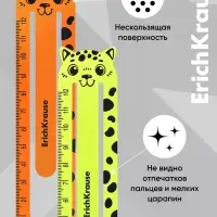Набор из 4 закладок ErichKrause Matt Neon, фигурные, пластик, МИКС