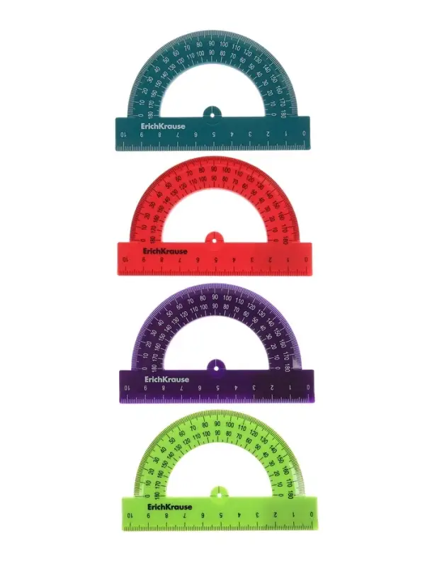 Транспортир 180&deg;, 10 см, ErichKrause Reef, МИКС