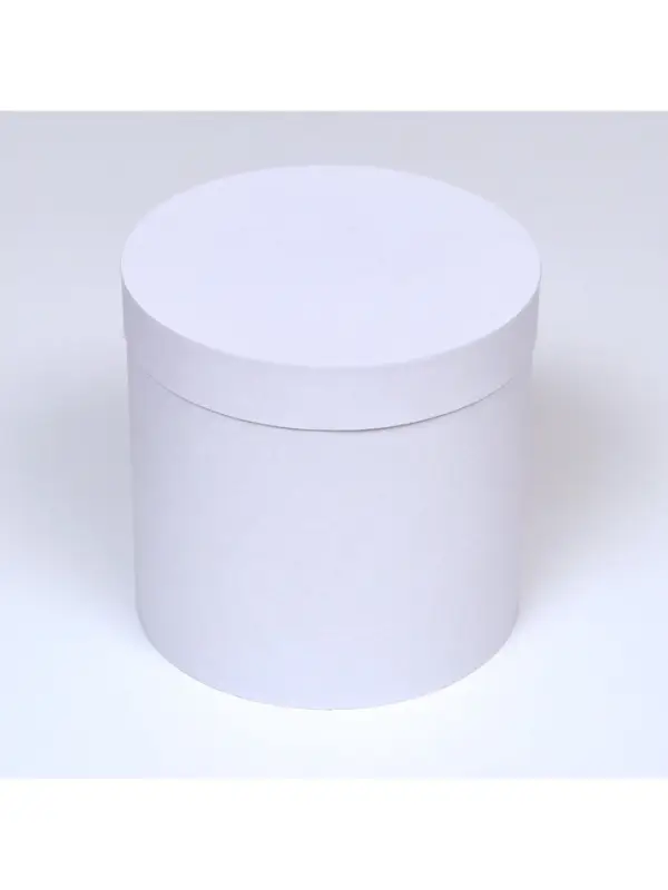 Коробка подарочная круглая, шляпная, белая, 23&times;23 см