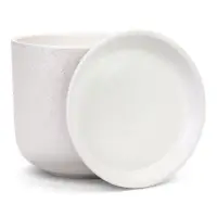 Горшок цветочный с поддоном 3 л, d18/h15,5 см белый керамика, "Перл" (М)