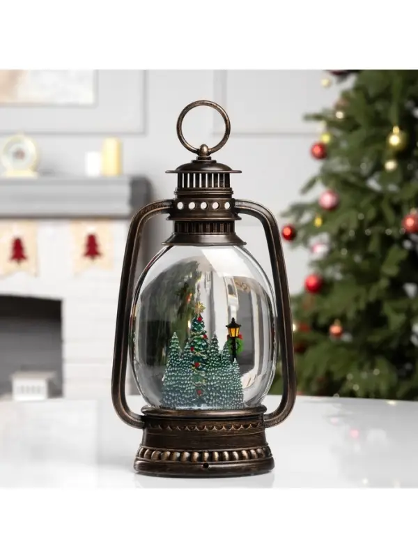 Светодиодная фигура &laquo;Ночные огни&raquo;, 27.9&times;15.7&times;7.6 см, музыка, от батареек ААх3, USB, свечение тёплое белое