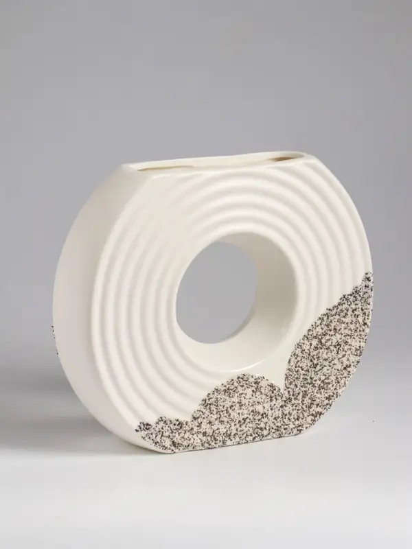 Ваза для цветов &laquo;Паскуаль&raquo;, 16&times;19 см, керамика, бело-серая