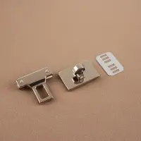 Застёжка для сумки, 3.3&times;3.3 см, цвет серебряный