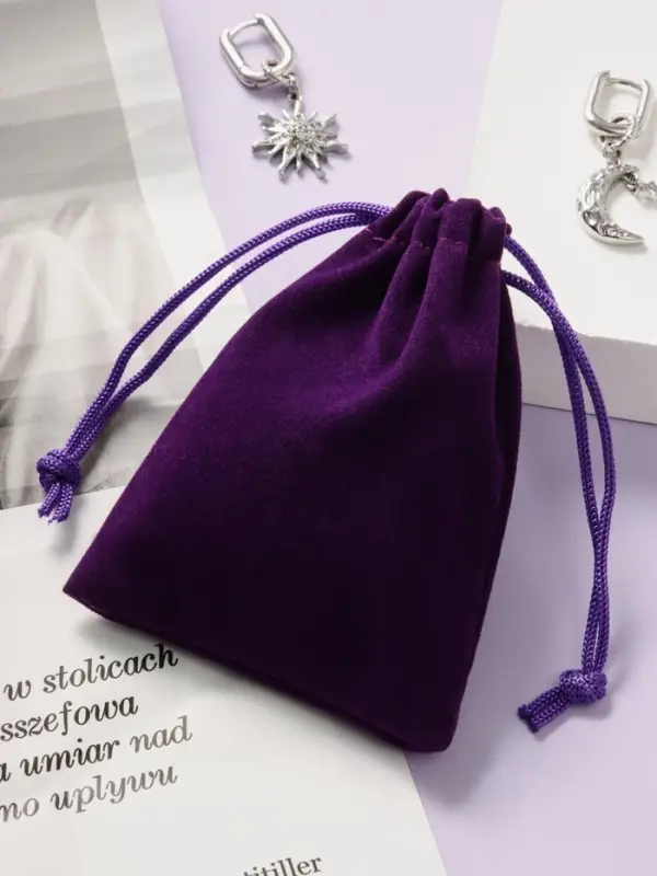 Мешочек бархатный, 7×9 см, фиолетовый Мешочек бархатный, 7×9 см, фиолетовый