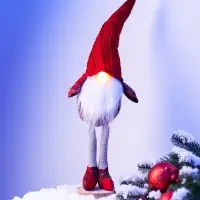 Фигура текстиль &laquo;Гном в красном&raquo; 55 см, 1 LED, от батареек AG13&times;3, свечение тёплое белое