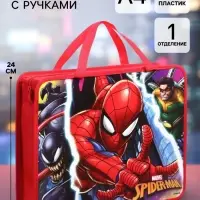 Папка с ручками, пластик, А4, &laquo;Супергерой&raquo;