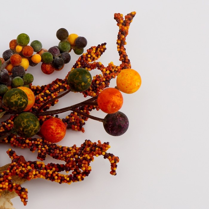 Декор на палочке &laquo;Тыква с листьями&raquo;, 6 &times; 18 &times; 30 см