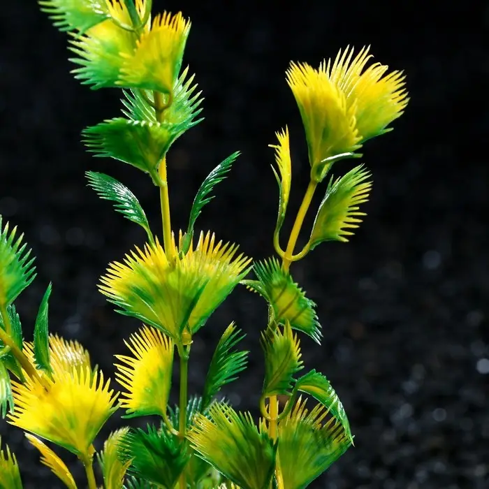 Растение искусственное аквариумное, 4 х 20 см, желто-зелёное